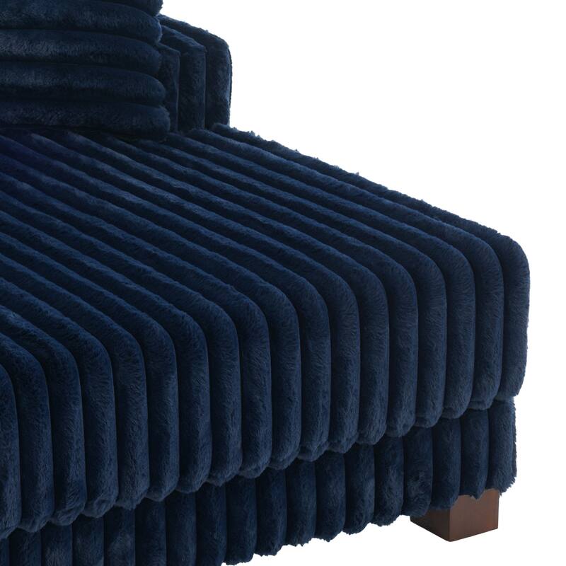 42"W Upholstered Chaise Lounge Sofa Bed with Pillow and Cup Holder