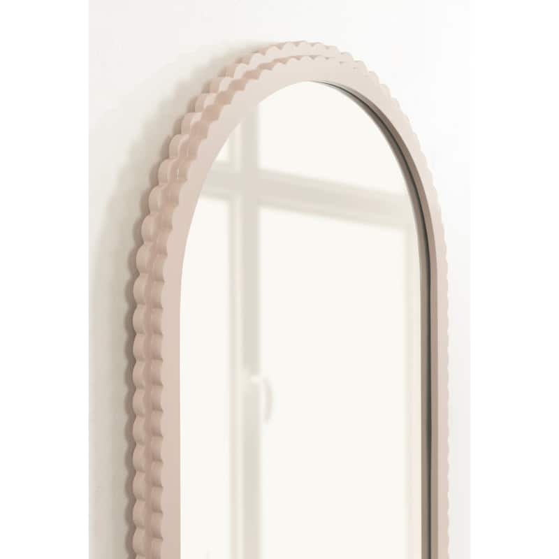 Kate and Laurel Scallia Wooden Arch Mirror