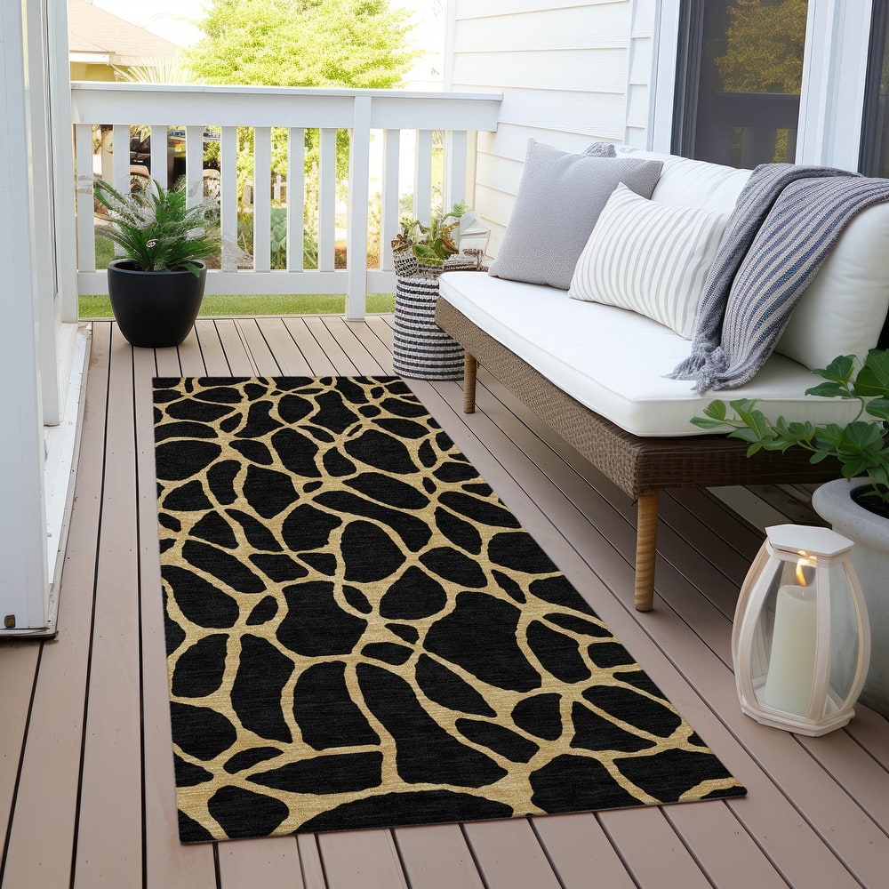 Machine Washable Indoor/ Outdoor Contemporary Chantille Rug
