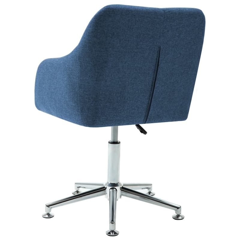 vidaXL Dining Chair 360 Degrees Swivel Accent Desk Chair with Arms Fabric - 21.7" x 20.9" x (30.7"-36.2")