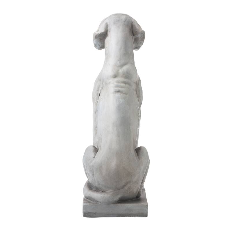 Glitzhome 28"H MGO Sitting Labrador Retriever Dog Outdoor Statue Sculpture