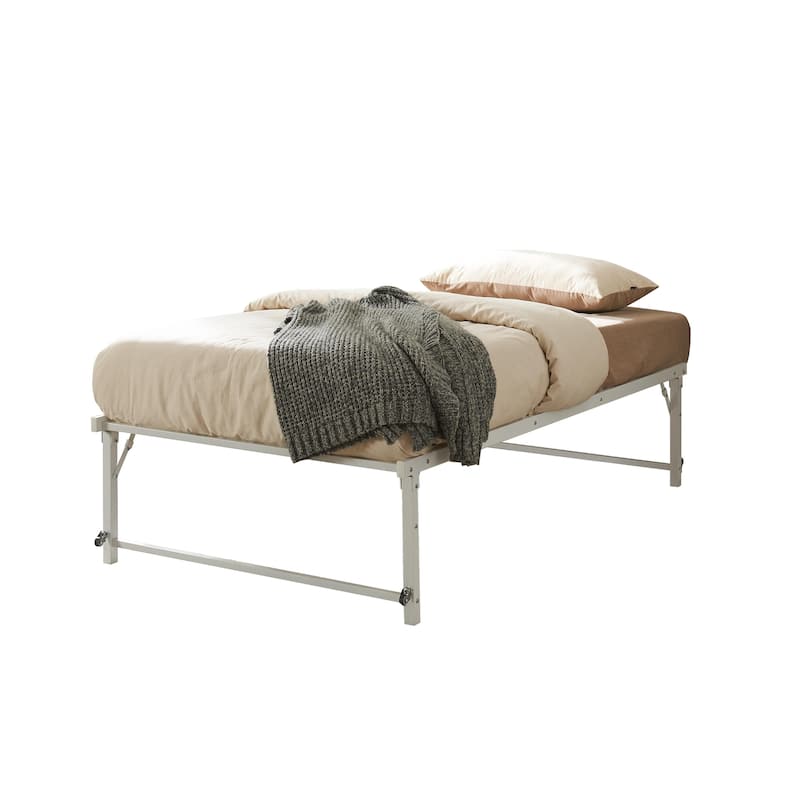 Amara Metal Lift-Up Trundle Bed with Wheels