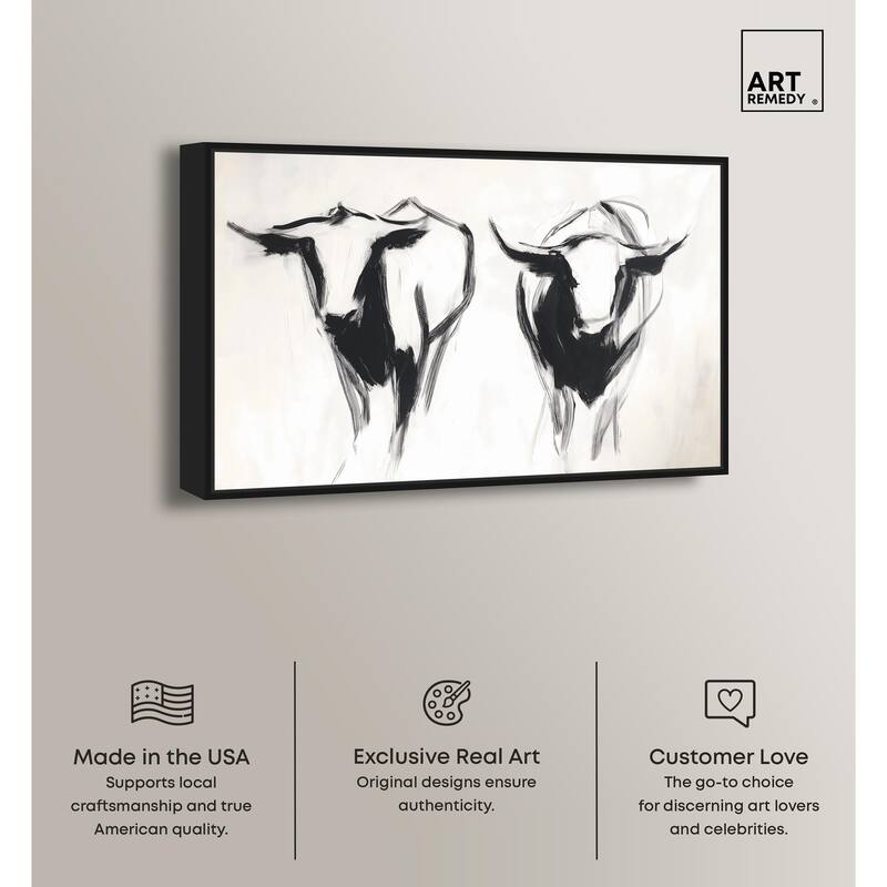 Bovine I Canvas by Art Remedy