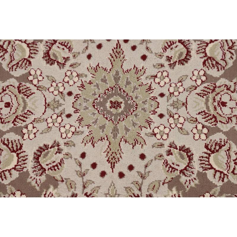 Victorian Style Tabriz Turkish Area Rug Medallion Machine Made Carpet - 9'9" x 13'5"