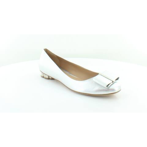 ferragamo silver flats
