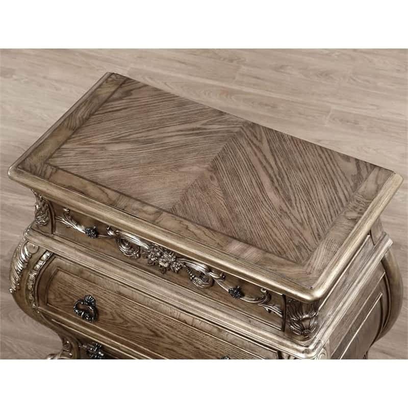 3 Drawers Nightstand - Brown Oak