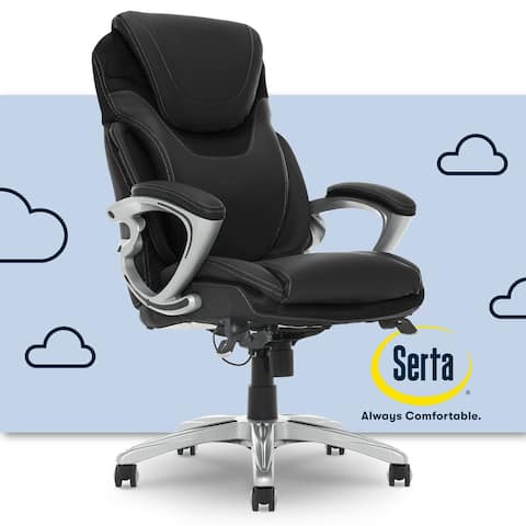 Serta Bryce Executive Office Chair with AIR Lumbar Technology and Layered Body Pillows