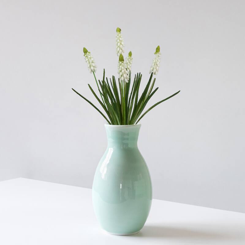 Muscari Artificial Floral Spray - 12.5" - White