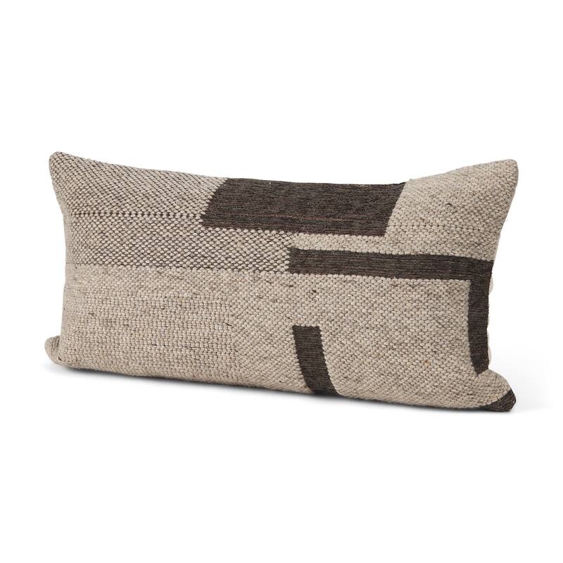 Kyle Beige Square Pillow Cover - Rectangular - Beige
