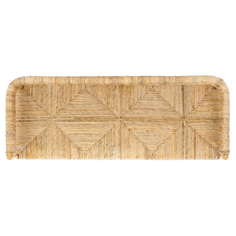 SAFAVIEH Couture Elexa Tropical Banana Woven Bench, Fully Assembled - 54"W x 21"D x 28"H