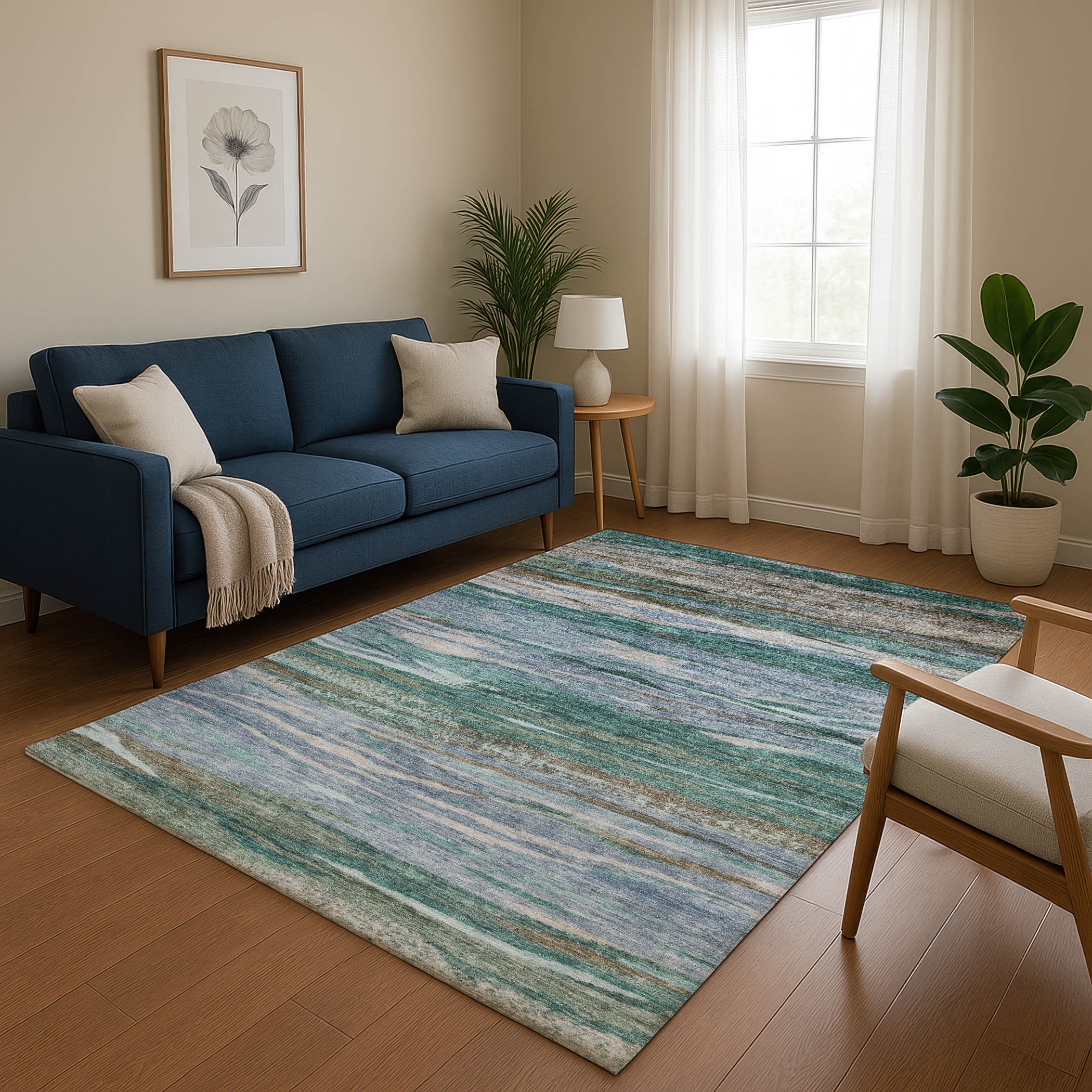 Premium Washable Super Soft Modern Stripes Mayfield Rug