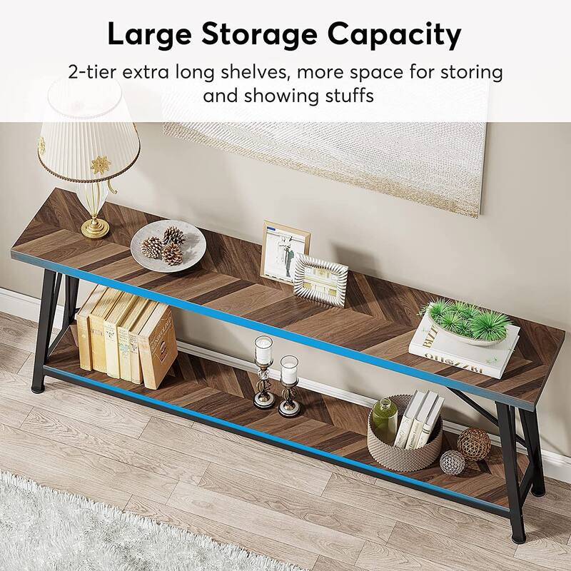 70.9 Inches Entry Console Table, Long Sofa Table