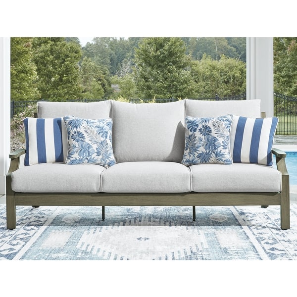Rainier Ranch Outdoor Loveseat with Cushion - Brown/Beige Rainier Ranch Outdoor Loveseat with Cushion - Brown/Beige