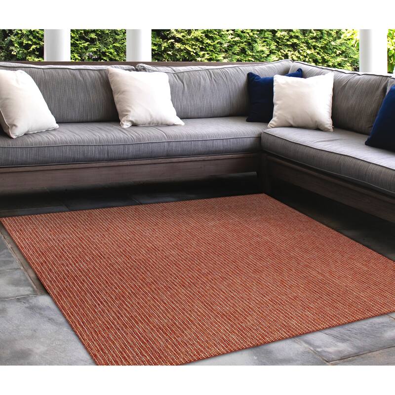 Liora Manne Carmel Textured Striped Indoor/ Outdoor Area Rug
