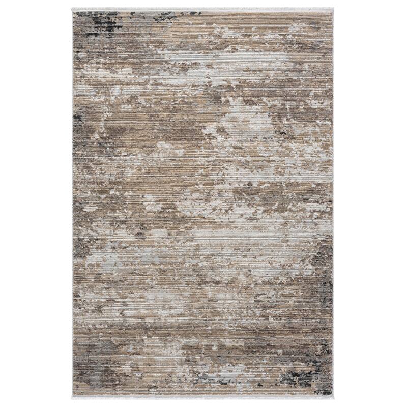 Obsession Collection Cream Abstract Area Rug