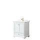 Option White, Gold Trim, White Quartz Top
