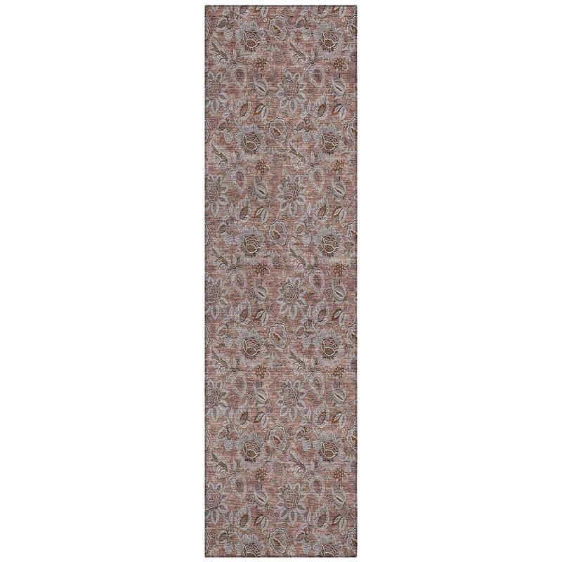 Machine Washable Indoor/ Outdoor Chantille Floral Farmhouse Rug