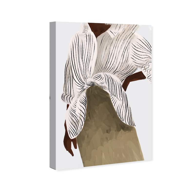 Wynwood Studio Canvas Fashion and Glam Fashion Girl Fest Outfit White and Traditional Wall Art Canvas Print
