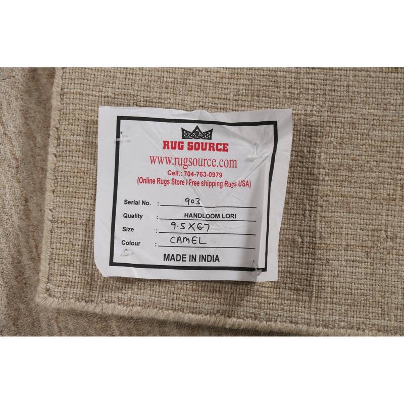Hand Knotted Oriental 100% Wool Carpet Tribal Tribal Beige & Ivories Gabbeh Area Rug - 9' 5'' X 6' 7''