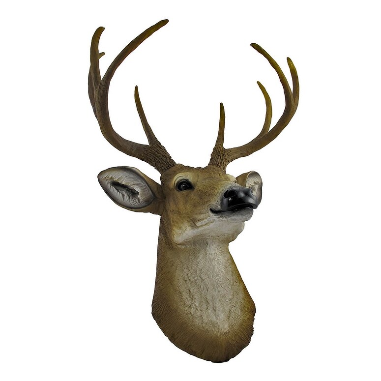 Shop Lifelike Faux 8 Point Buck Deer Head Bust Wall Mount Hanging 23 Inch Overstock 16750766