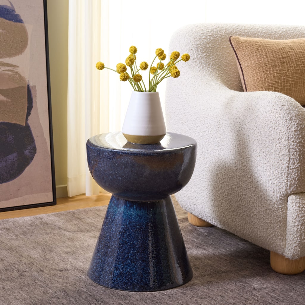 SAFAVIEH Home Cherie, 17-inch, Ceramic Garden Stool - 13"W x 13"D x 17"H