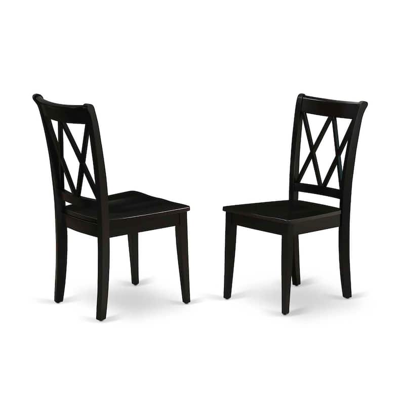 Boho Dinette Set for 4 - 5 Piece Dining Set, 36x60 Table & Chairs, Black Finish