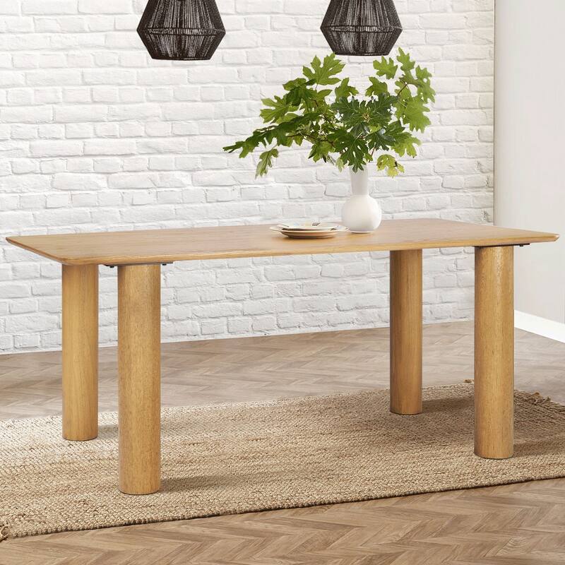 67" Wooden Rectangle Dining Table - Oak