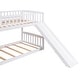 preview thumbnail 13 of 32, Stairway Twin over Twin Bunk Bed Wooden Kids Bed with Two Storage Drawers,Guardrails and Slide