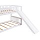 preview thumbnail 13 of 32, Stairway Twin over Twin Wooden Bunk Bed with Two Drawers & Slide - Functional Kids' Bedroom Furniture