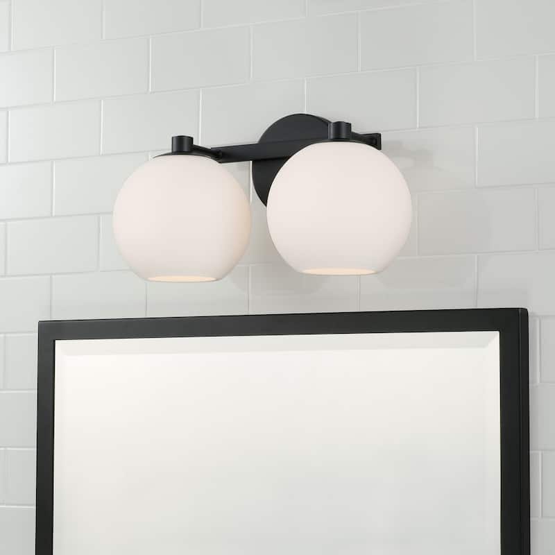 Ansley 2-Light Vanity - 14.75"W x 8"H x 7.75"E