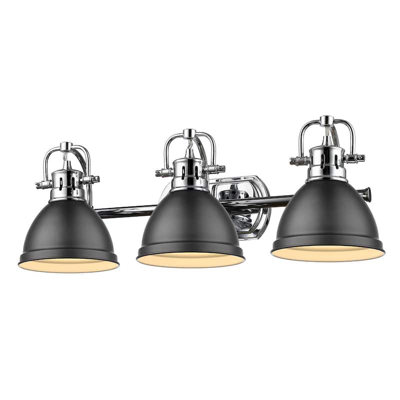 Golden Lighting Duncan 3 Light 25" Wide Bathroom Vanity Light - Matte Black