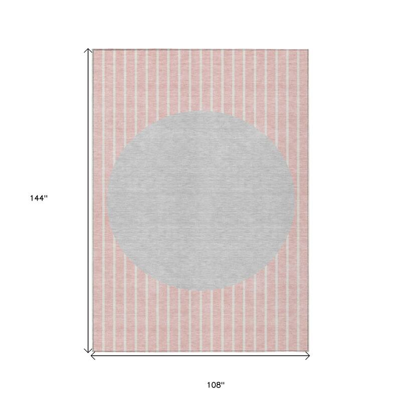 HomeRoots Striped Transitional Rectangle Outdoor Rug