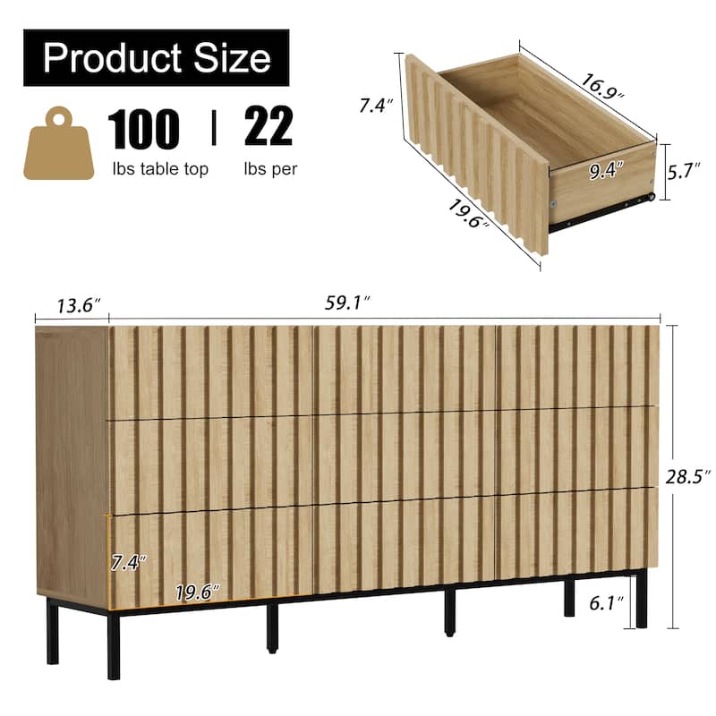9 Drawers Chest Of Dresser Storage Tower Cabinet Bedroom Organizer