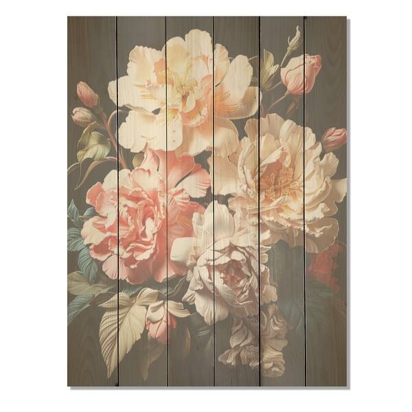 Designart "Rhododendron Flowers Adorned Bliss" Rhododendron Wood Wall Art  Traditional Wood Panel On Natural Pine Wood - Bed Bath & Beyond - 41200394