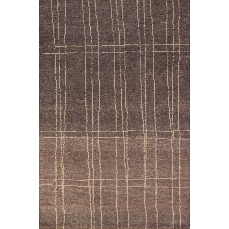 Moroccan Indian Area Rug Handmade Wool Carpet - 5'1" x 7'11"