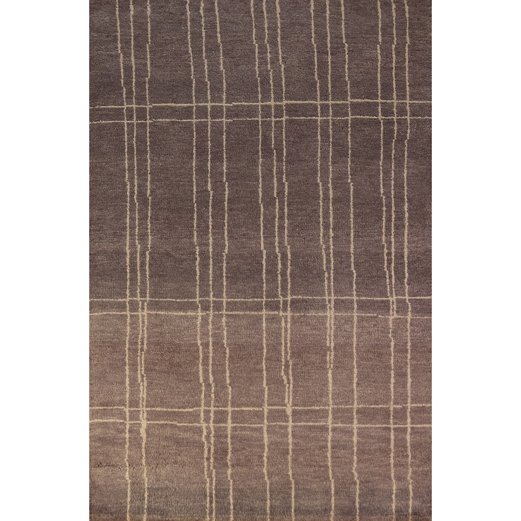 Moroccan Indian Area Rug Handmade Wool Carpet - 5'1" x 7'11"