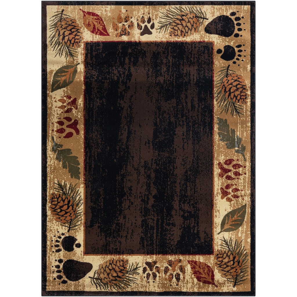Sunset Valley Nature Brown Lodge Area Rug