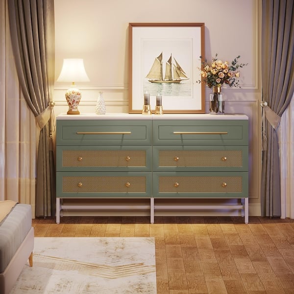 green emerald velvet dress Drew's Rattan Dresser 60