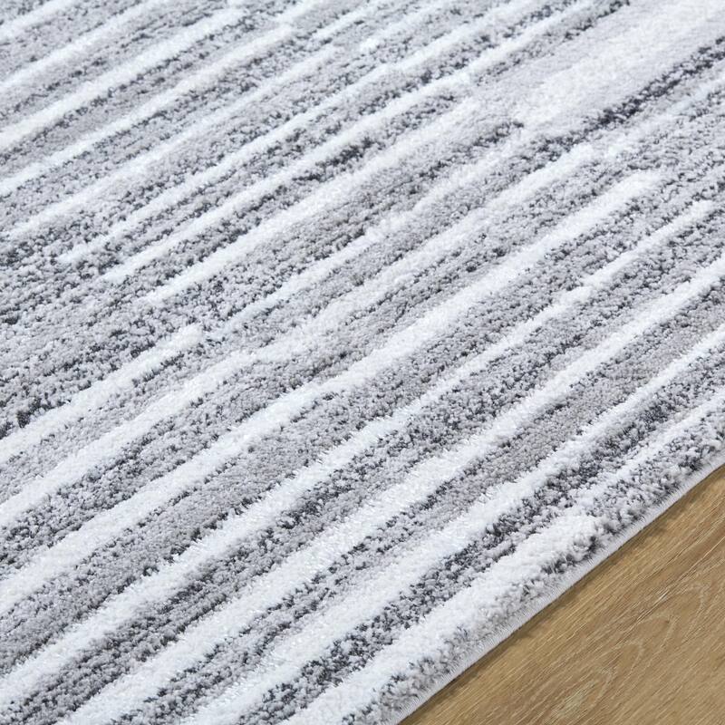 Livabliss Andorra Plus Modern & Contemporary Stripe Area Rug