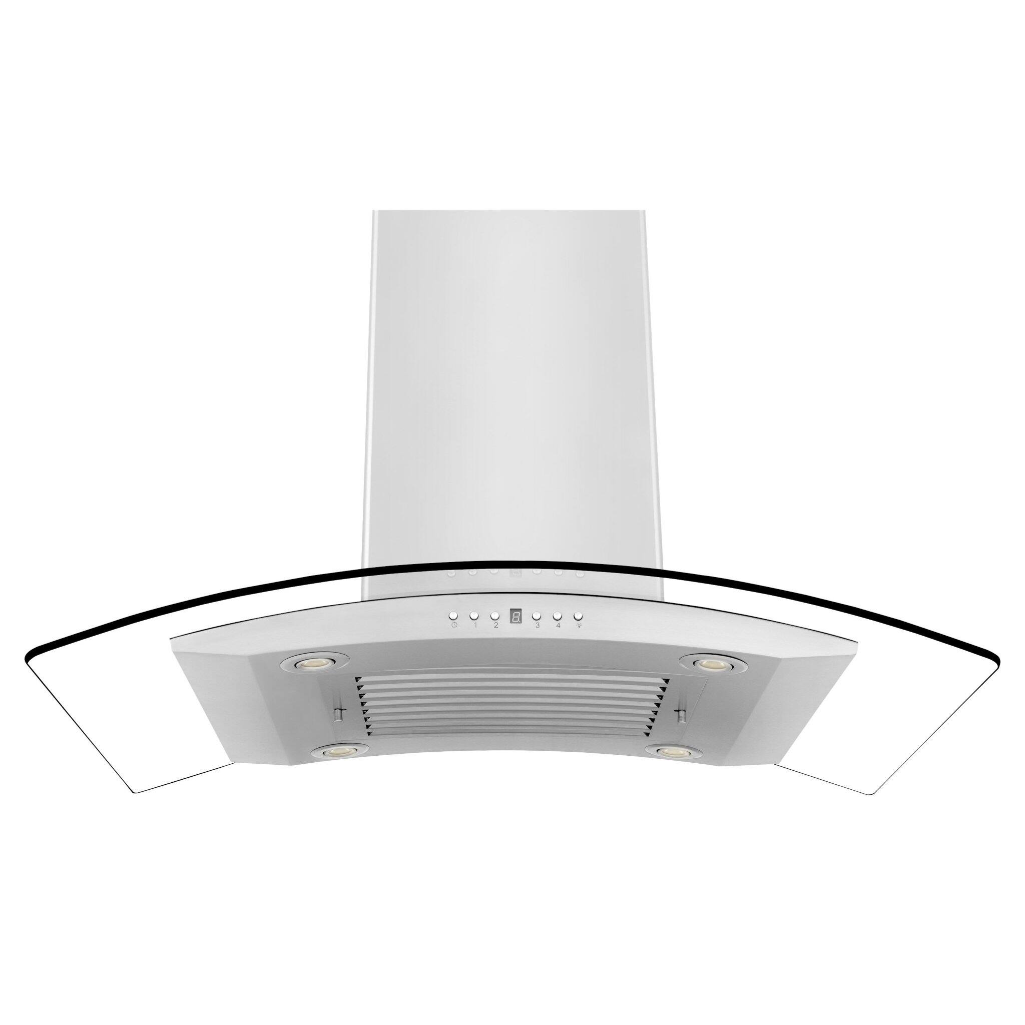 ZLINE Convertible Vent Island Mount Range Hood in Stainless Steel