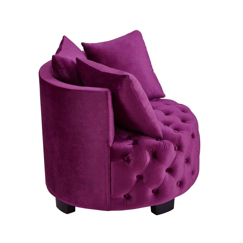 Contemporary Upholstered Tufted Leisure Chair Accent Chair