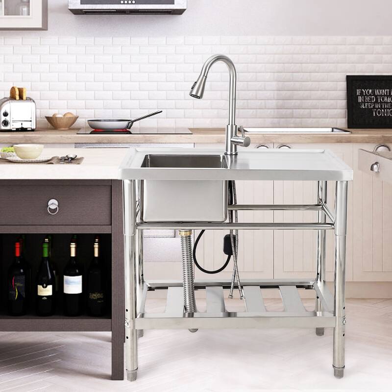 Stainless Steel Sink, with Faucet
