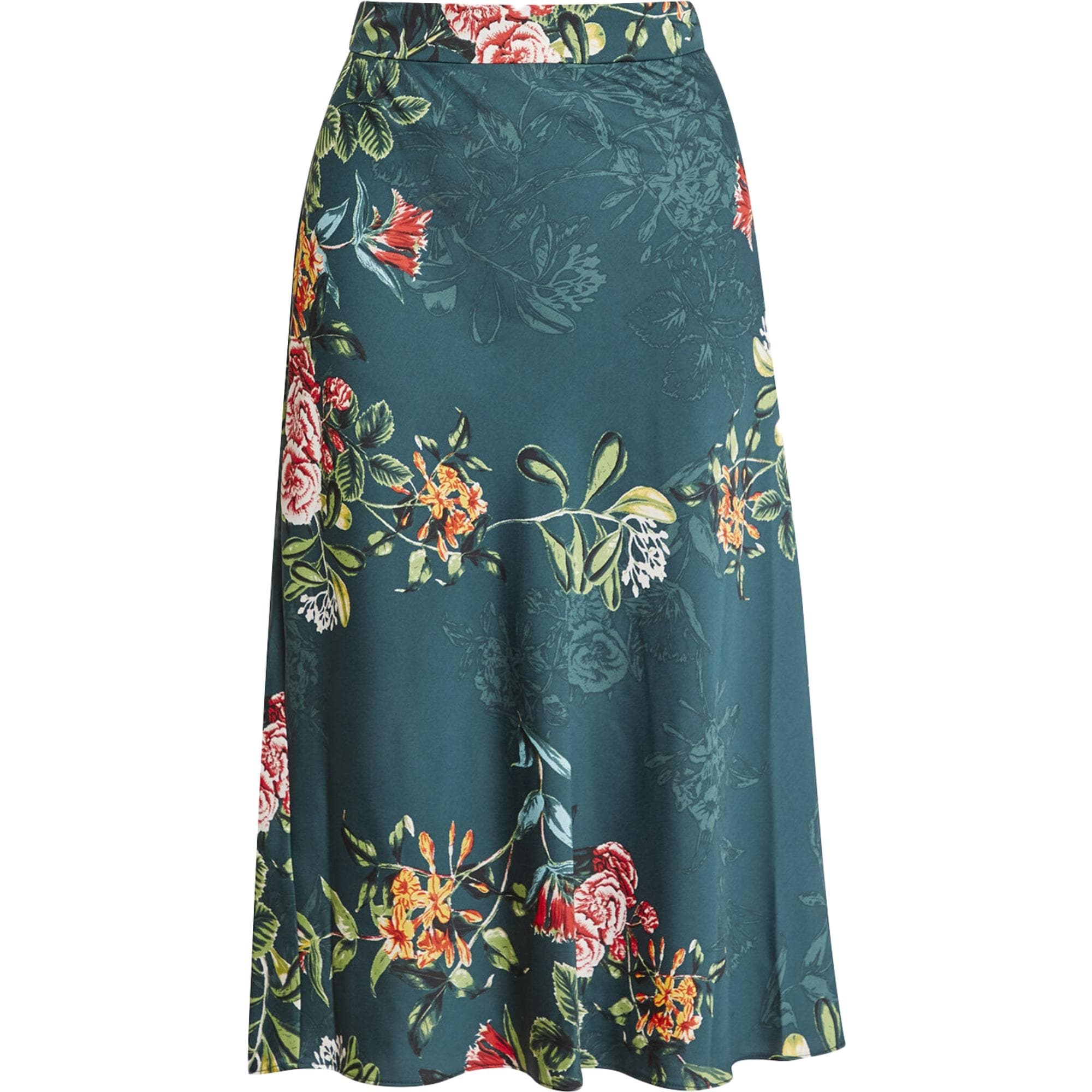 Womens floral midi skirt