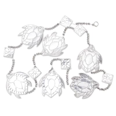 Novica Handmade Wise Shells Aluminum Garland