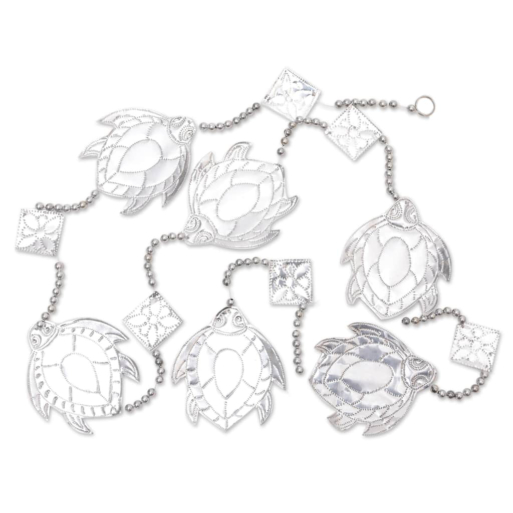 Novica Handmade Wise Shells Aluminum Garland