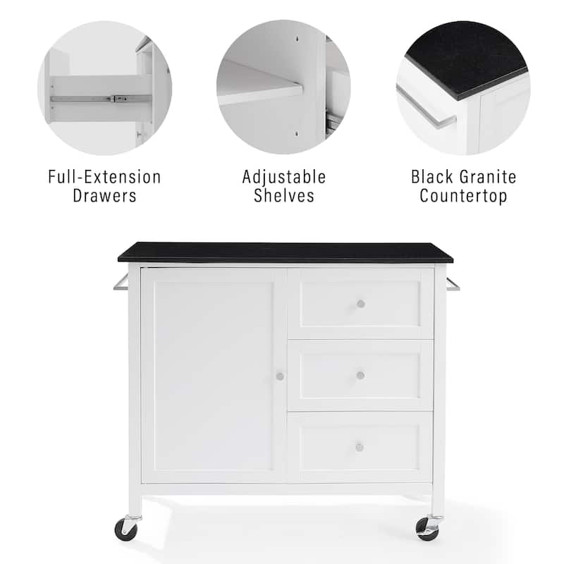 Crosley Soren Granite Top Kitchen Island/Cart - 18.13"d x 42.13"w x 37.5"h