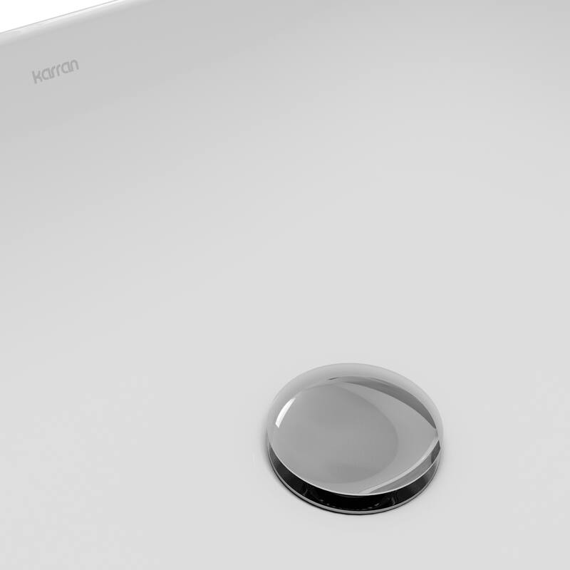 Karran Valera 20" Vitreous China Vessel Bathroom Sink in White