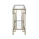 preview thumbnail 6 of 5, Yout Glam 43-inch Glass Top 1-Shelf Sofa Table by Furniture of America