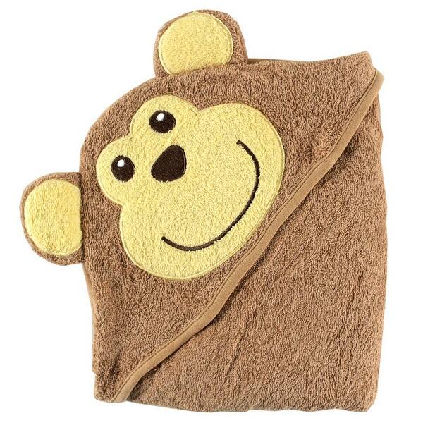 slide 1 of 1, Luvable Friends Baby Boy Cotton Animal Face Hooded Towel, Monkey, One Size - Monkey - One Size One Size - Monkey