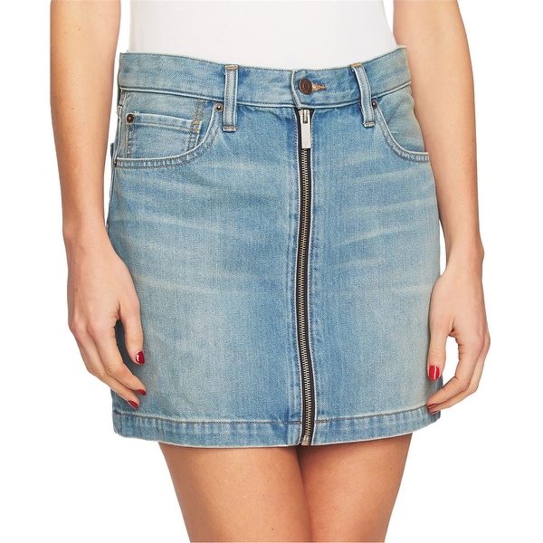 womens black denim mini skirt
